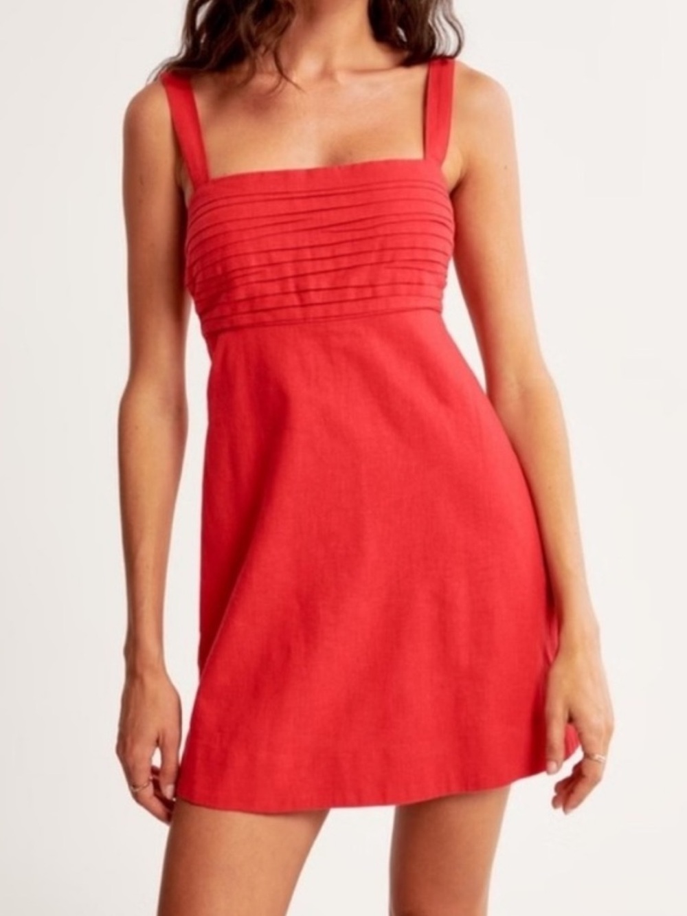Abercrombie & Fitch Red Emerson red linen blend dress with skort